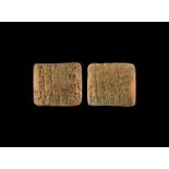 Western Asiatic Ur III Cuneiform Messenger Tablet for King Amar-Suen