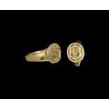 Tudor Gold Merchant's Signet Ring with Three Keys