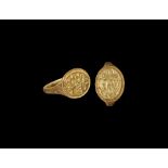 Late Elizabethan William Harvey of Tarrent Launceston Gold Personal Signet Ring