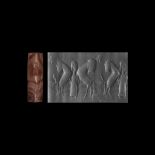 Western Asiatic Neo-Babylonian Cylinder Seal with Hero