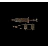 Roman Legionary Pugio Dagger with Scabbard