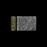 Western Asiatic Neo-Assyrian Cylinder Seal with Banquet Scene