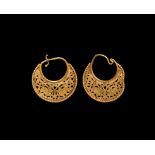 Byzantine Gold Earrings with Birds