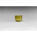 Roman Amber Glass Cup