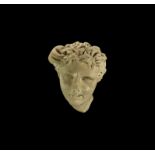 Roman Marble Head of a Young Man