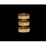 Medieval Gold 'Love and Conceal Our Love' Posy Ring