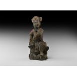 Chinese Ming Wooden Temple Figure