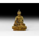 Sino-Tibetan Gilt Sitting Buddha
