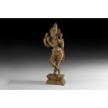 Indian Wooden Shiva Figure