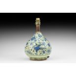 Islamic Safavid Blue and White Lamp