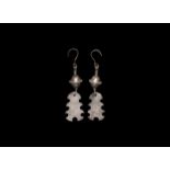 Viking Silver Earring Pair