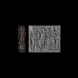 Western Asiatic Early Dynastic I Cylinder Seal with Contest Scene