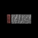 Western Asiatic Assyrian Cylinder Seal with God and Gryphon