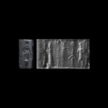 Western Asiatic Old Babylonian Cylinder Seal with Figures