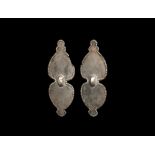 Roman Large Silver Brooch Pair