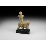 Roman Statuette of a Youth Riding a Goat