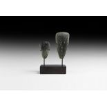 Stone Age Polished Axehead Display