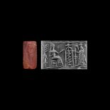 Western Asiatic Cylinder Seal with Presentation Scene