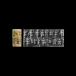 Western Asiatic Mesopotamian Cylinder Seal with Dancers