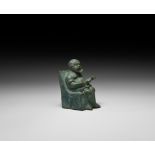 Roman Seated Actor Statue