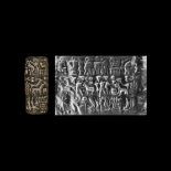 Western Asiatic Cylinder Seal with Erotic Scene