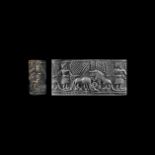 Western Asiatic Cylinder Seal with Combat Scene