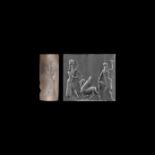 Western Asiatic Cylinder Seal with Combat Scene