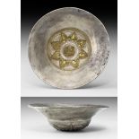Thracian Gilt Silver Bowl with Face of Silenus