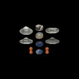 Western Asiatic Crystal Pendant and Other Bead Collection