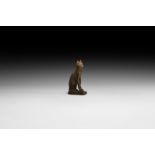 Egyptian Wooden Cat Figurine