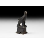 Roman Eagle Statuette on Triangular Base