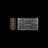 Western Asiatic Sumerian Cylinder Seal with Figures