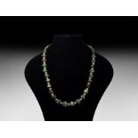 Natural History - Green Jasper Bead Necklace