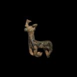 Roman Leaping Stag Statuette