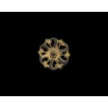 Medieval Gilt Floral Roundel