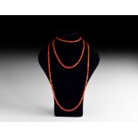 Natural History - Coral Bead Necklace Group