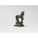 Roman Prancing Horse Statuette