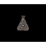 Viking Silver Triangular Pendant