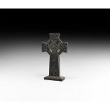 Vintage Wooden Cross with Interlaced Design