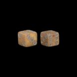 Roman Bone Dice Pair