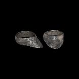 Medieval Silver Archer's Thumb Ring