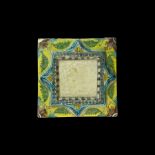 Islamic Glazed Floral Tile