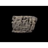 Gandharan Figural Frieze Section with Nude Female