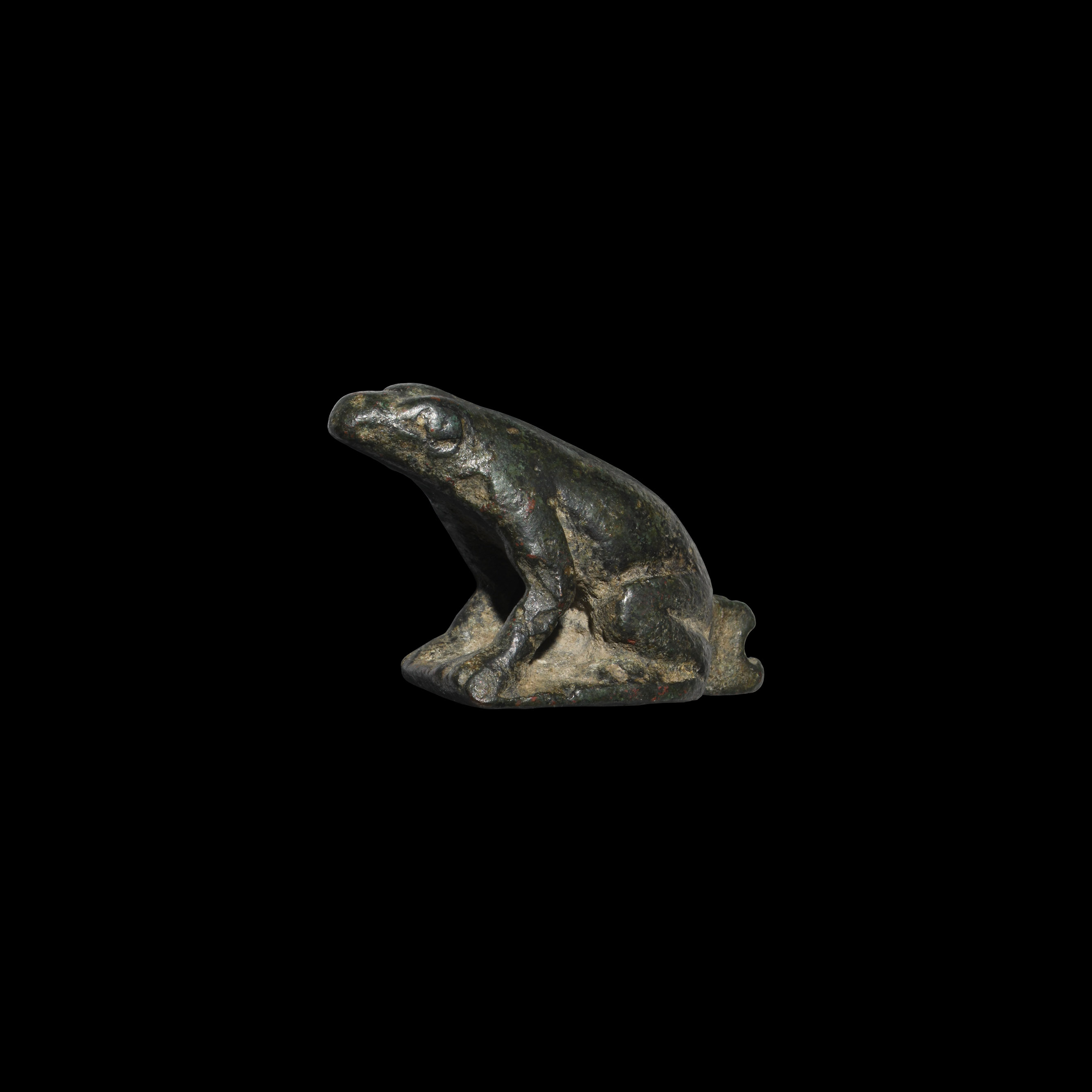 Egyptian Bronze Frog Statuette