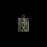 Roman Silver and Bronze Hercules Pendant