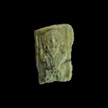 Parthian Green-Glazed Figural Plaque