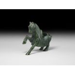 Natural History - Green Serpentine Horse Statuette