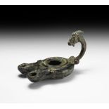 Roman Double-Spouted Oil Lamp