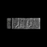 Western Asiatic Cylinder Seal with Seated Figure