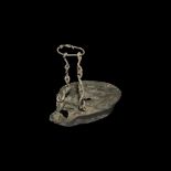 Byzantine Oil Lamp with Chain